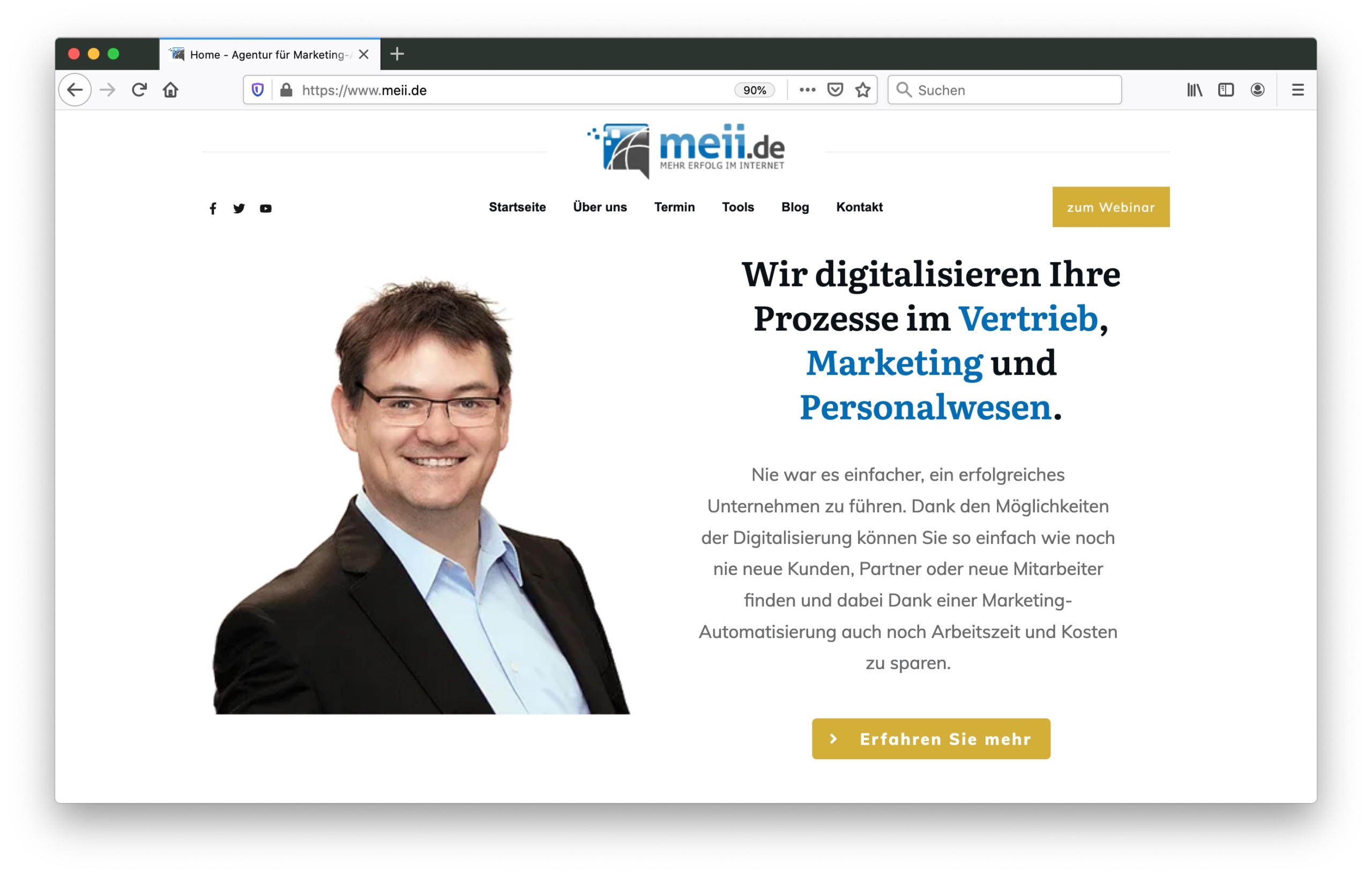 Screenshot meii.de GmbH